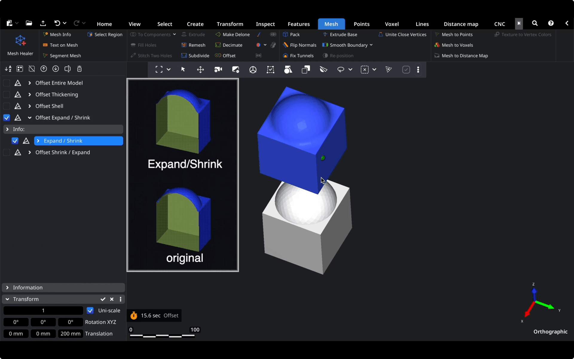 Offset: Expand/Shrink Mode