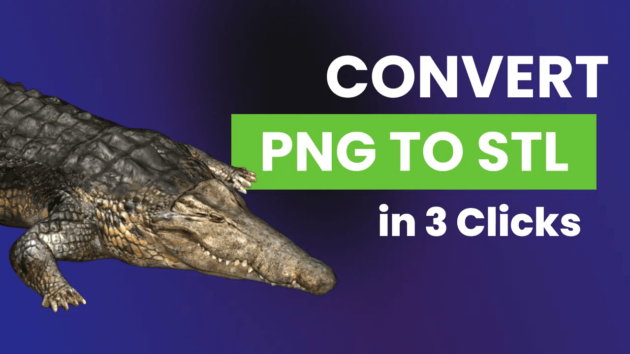 PNG to STL conversion graphic.