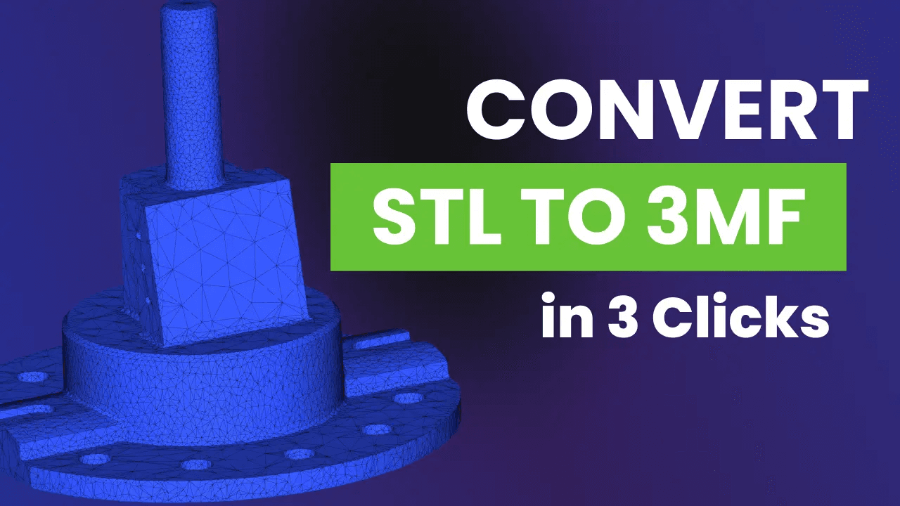 STL to 3MF conversion graphic.