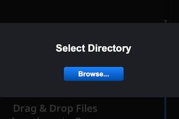 Select Directory dialog for importing a DICOM series.