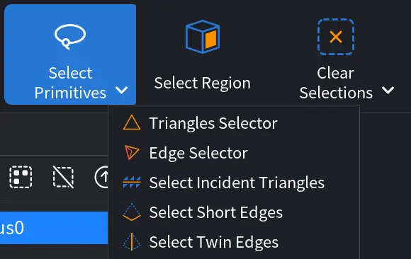 Extra Options to Select Primities