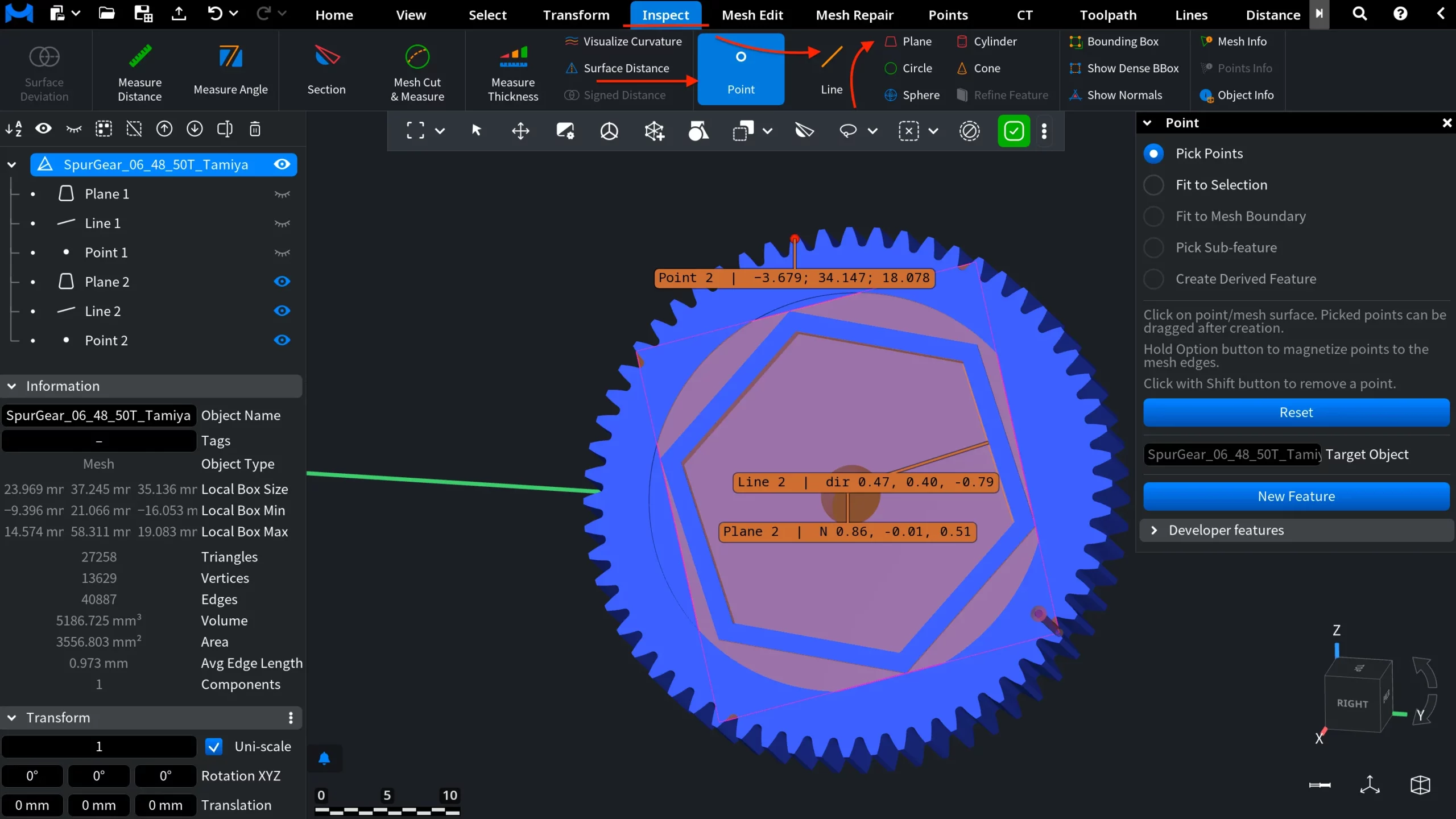Using Pre-Created Features