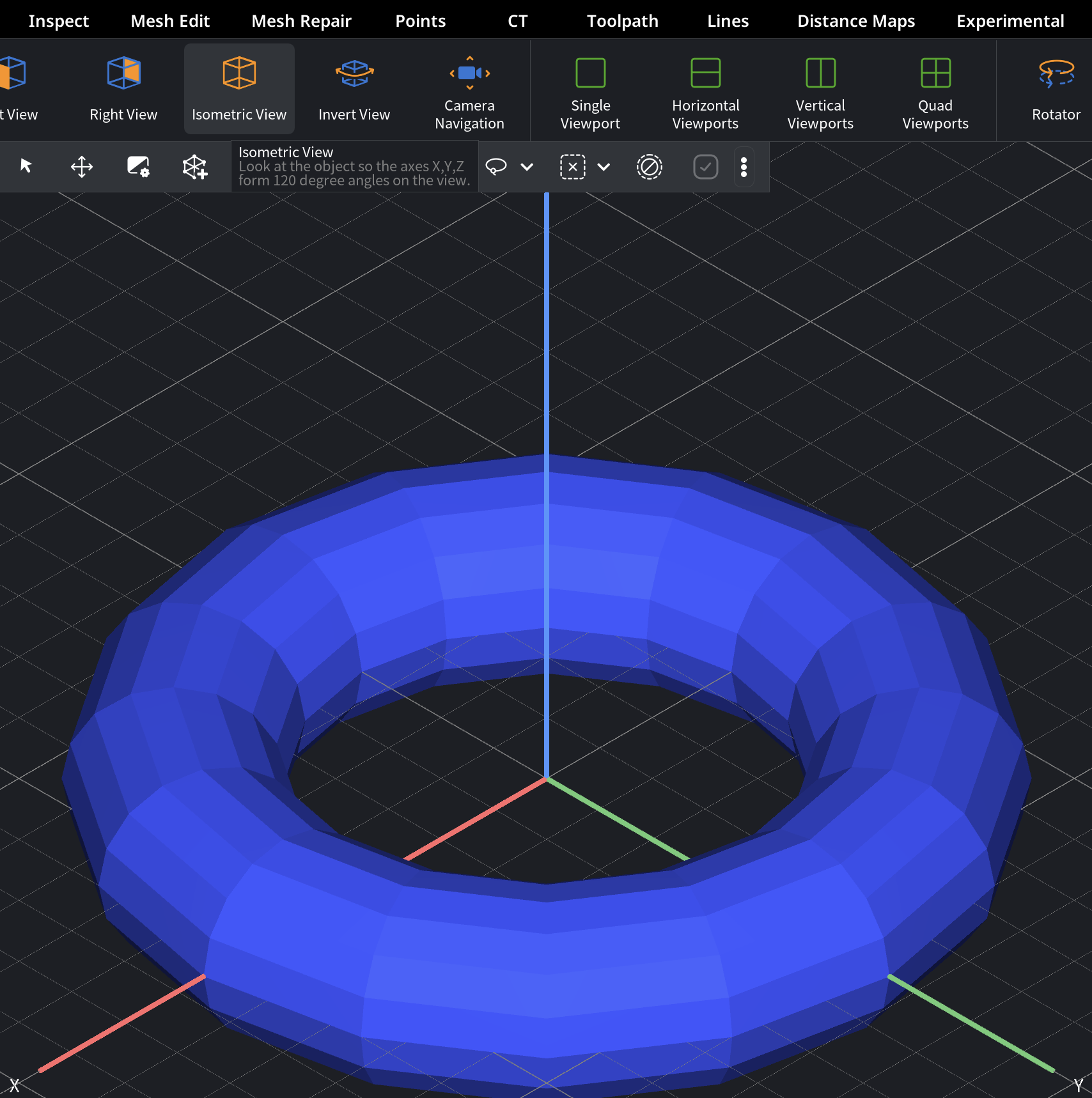 Isometric View in MeshInspector