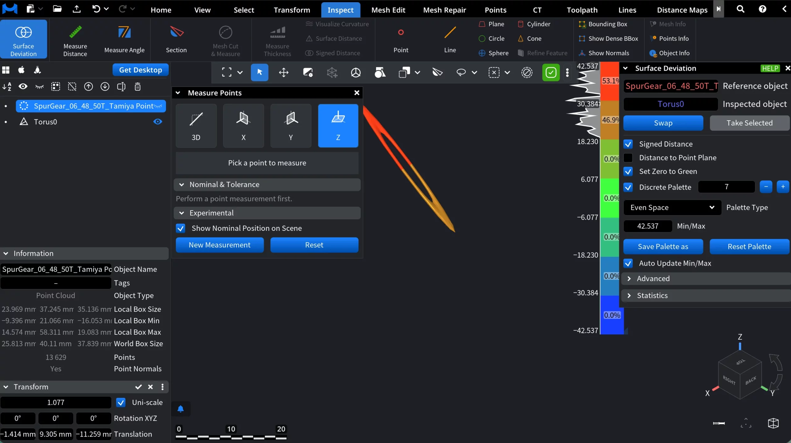 MeshInspector: After Surface Deviation