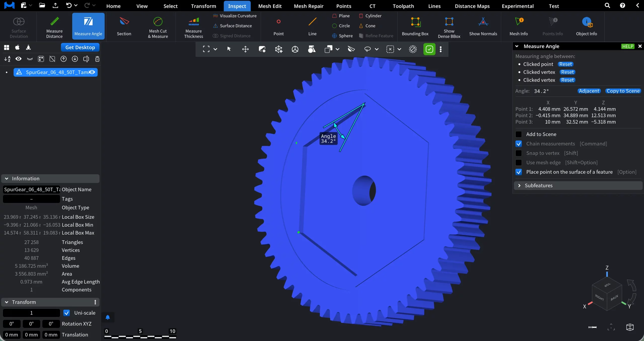 Using Points for Angles