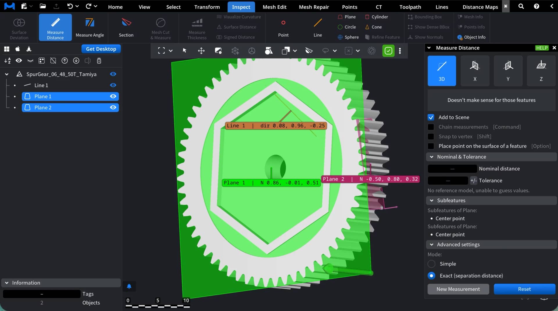 Working with Subfeatures