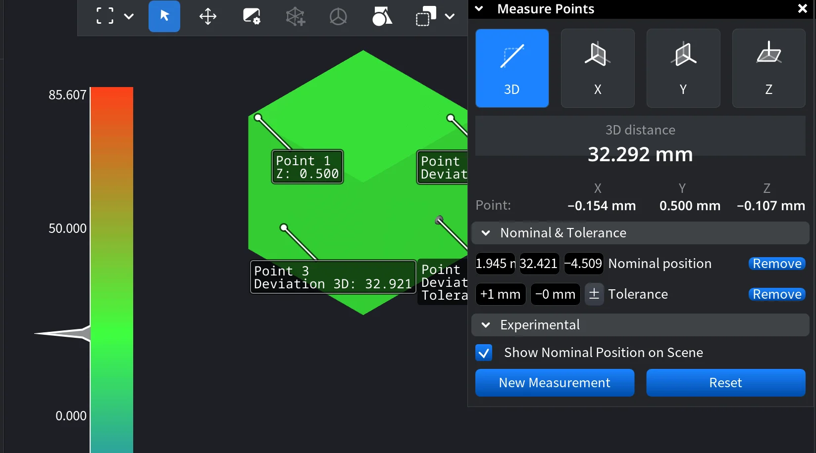 Surface Deviation: Measure Points