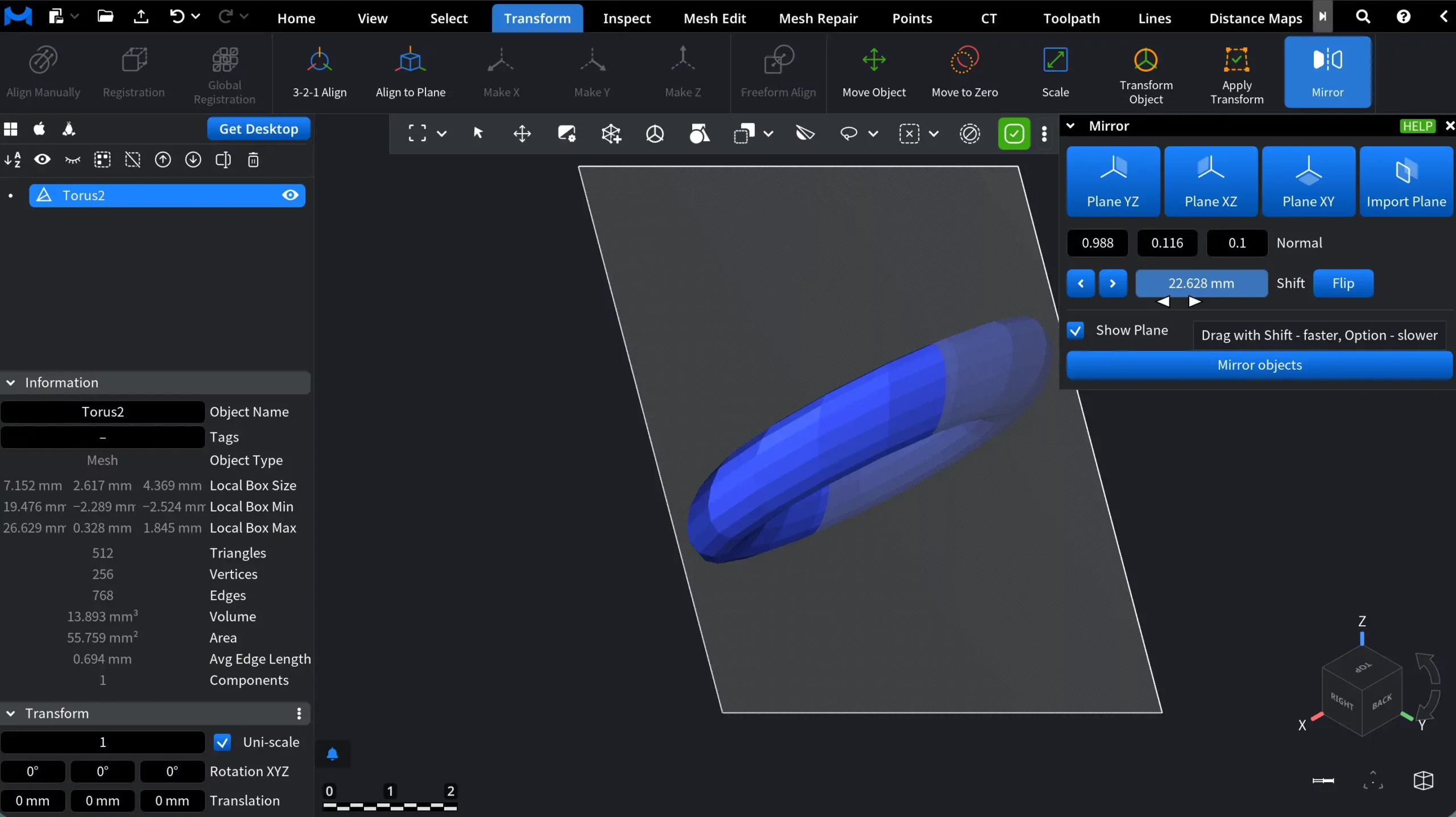 Mirror in MeshInspector