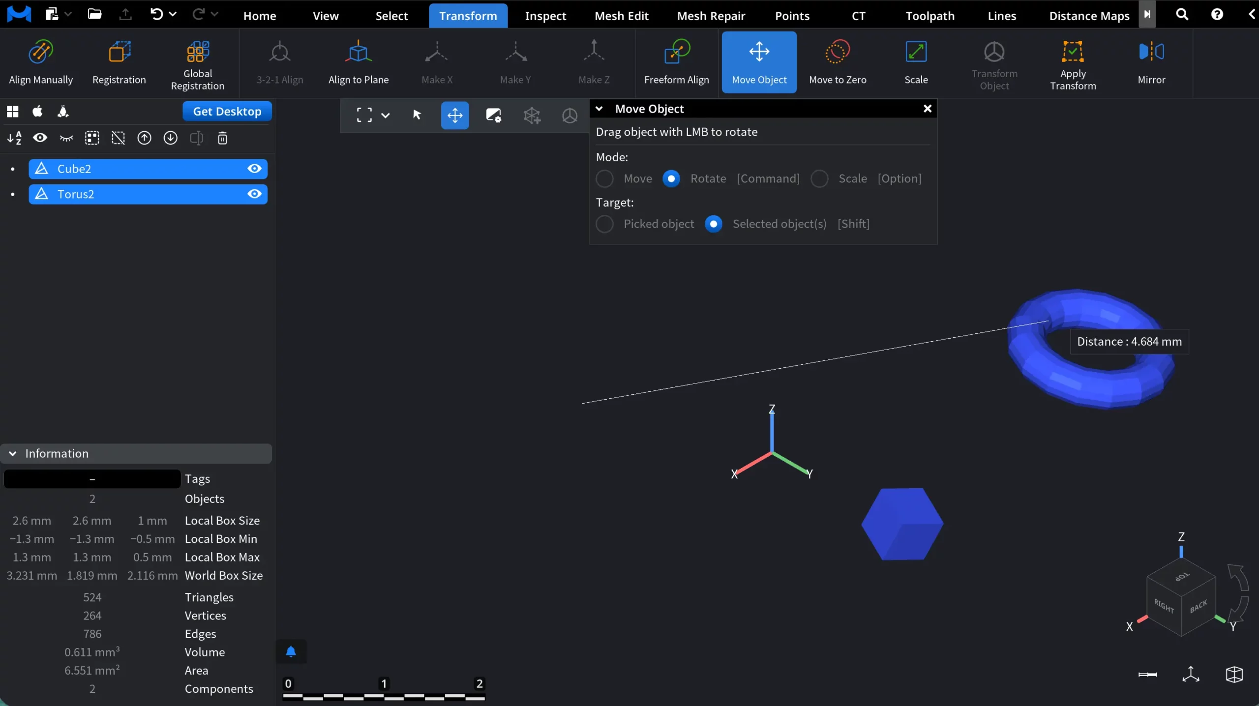 Move Object in MeshInspector