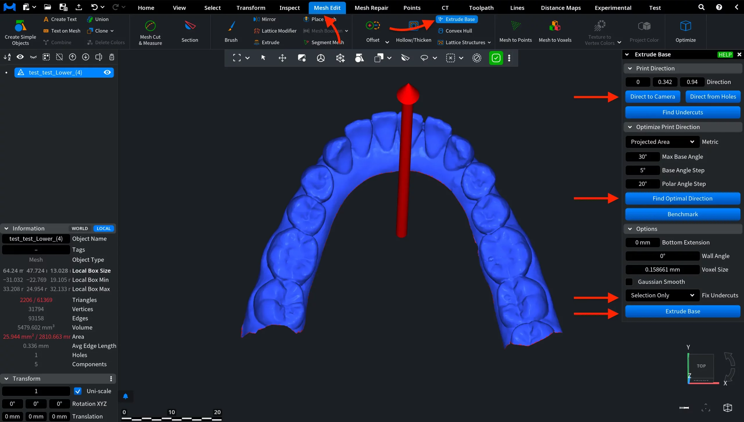 How to Use the Extrude Base Tool
