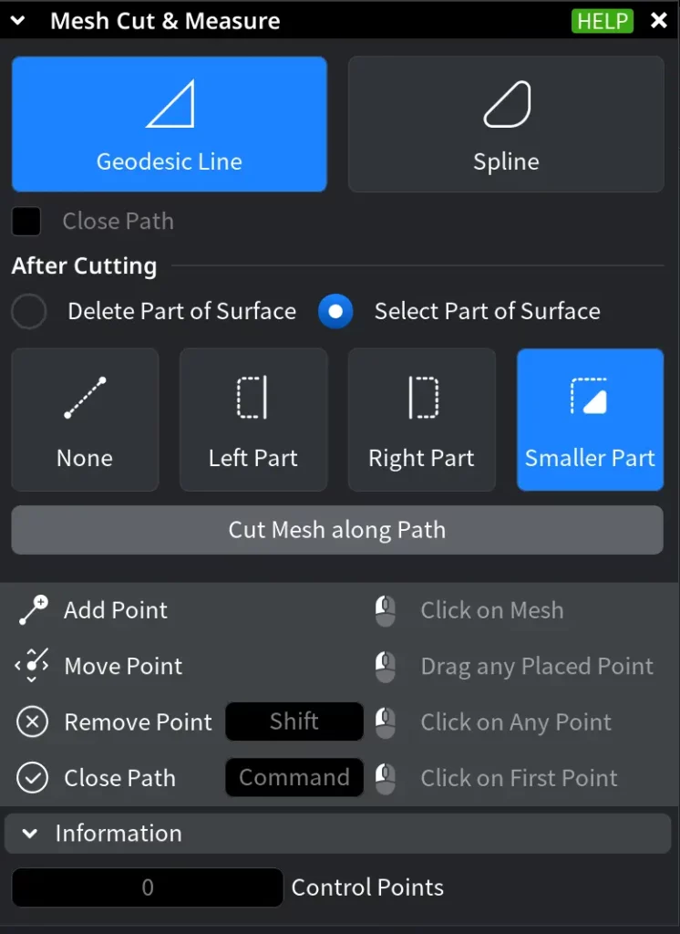 Geodesic Line vs Spline