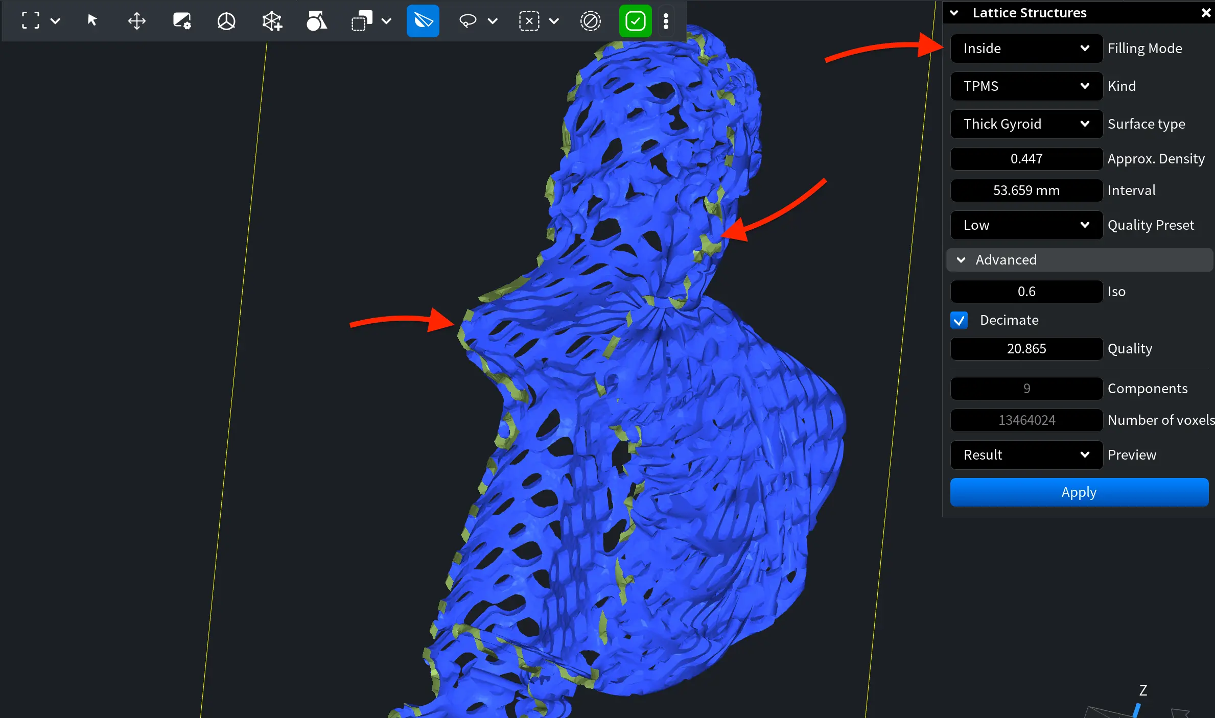 Inside Mode after Offsetting 