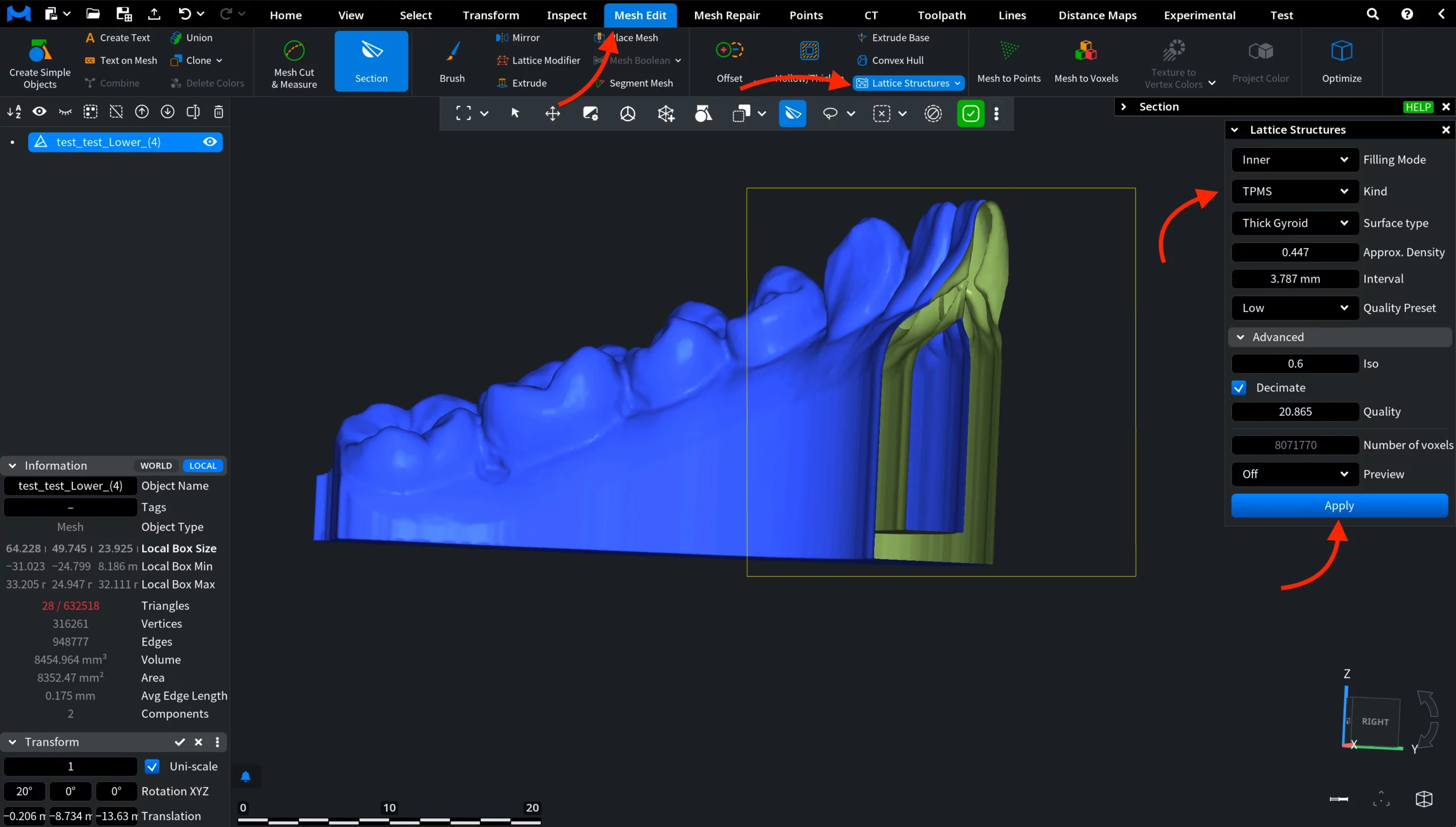 Lattice Structures: Before Committing