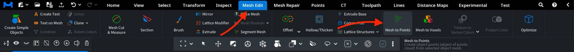 Where to Find Mesh to Points