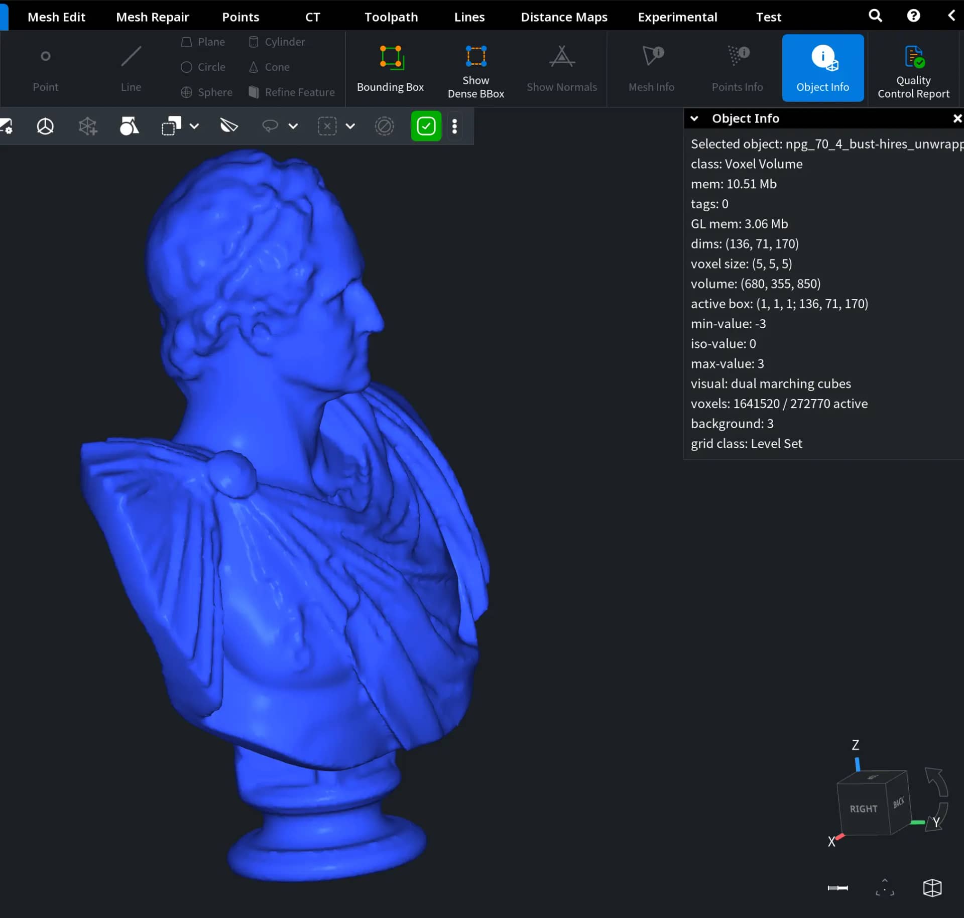 Mesh to Voxels: Coarser Resolution 