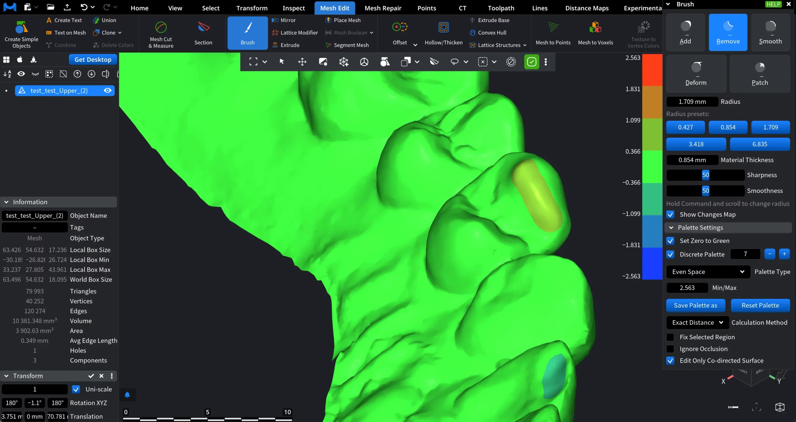 Brush: Palette Settings