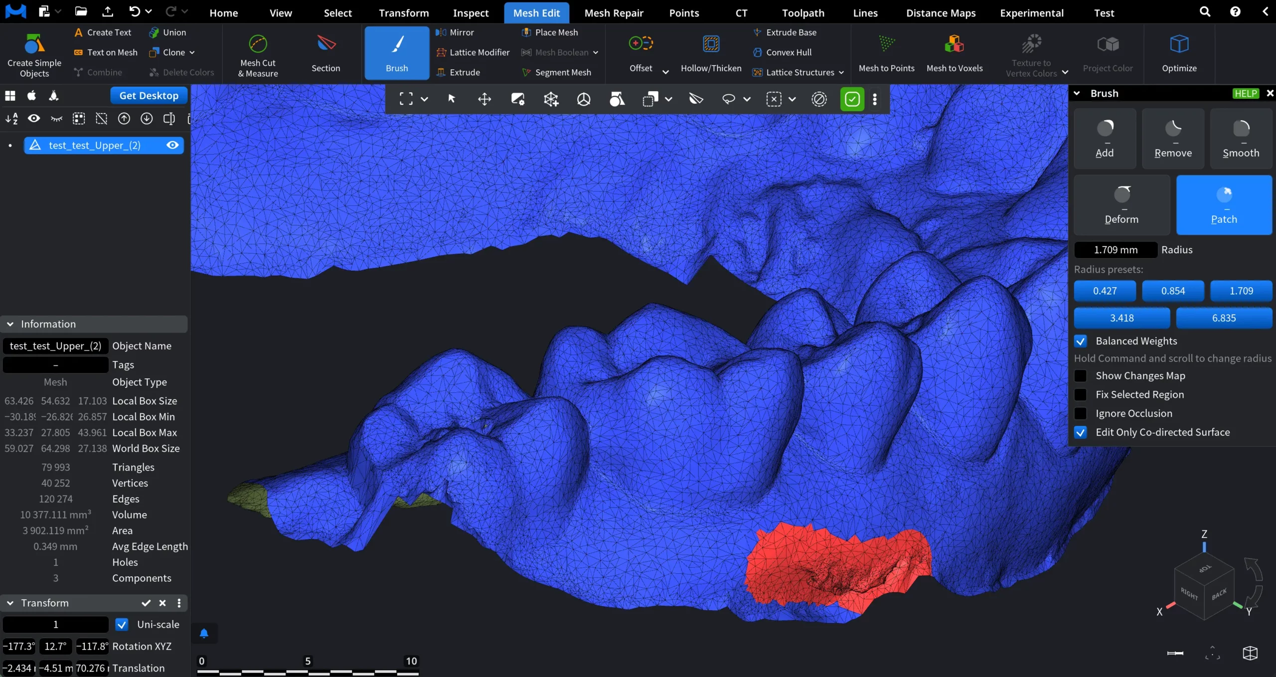 Brush in MeshInspector: Patch