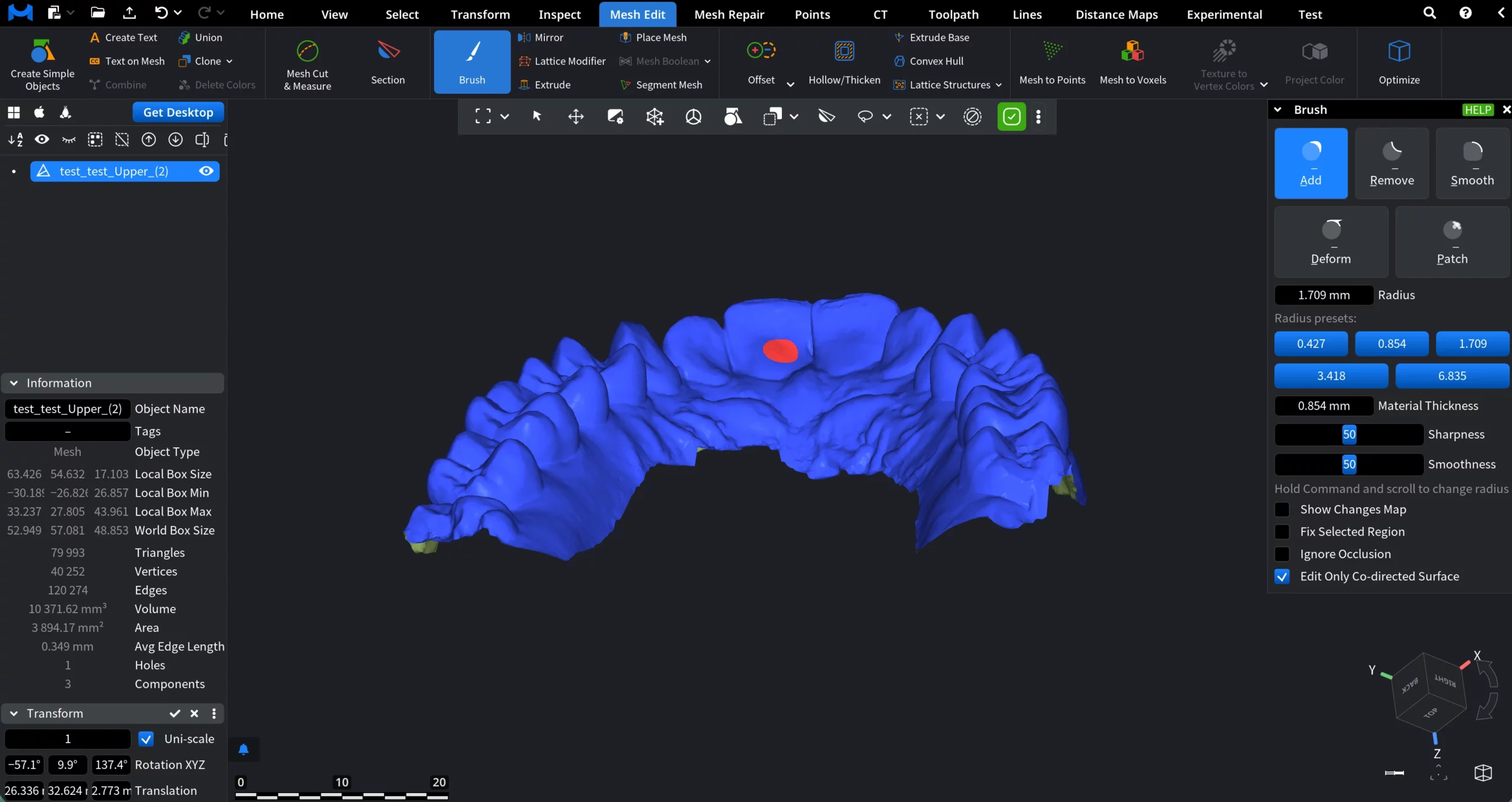 Five Operations with Brush