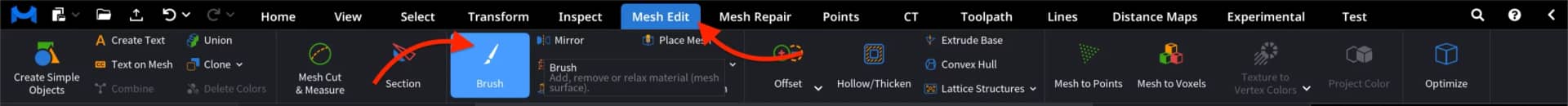 Brush Tool in MeshInspector 