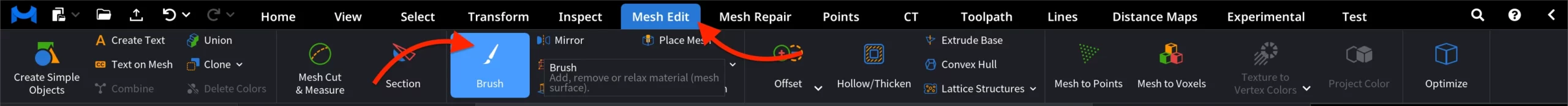 Brush Tool in MeshInspector
