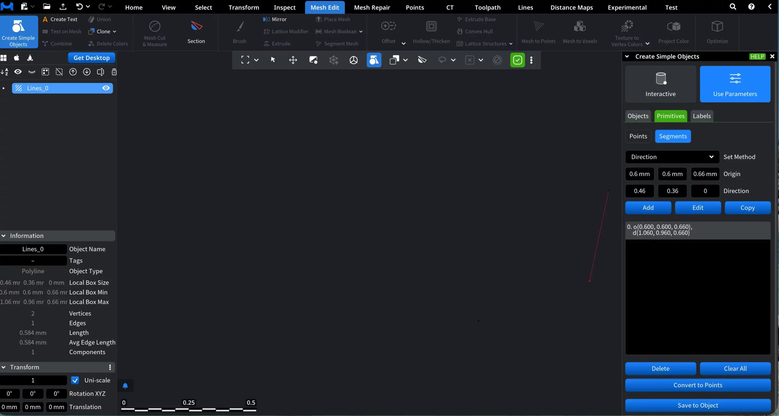 Primitives: Segments 