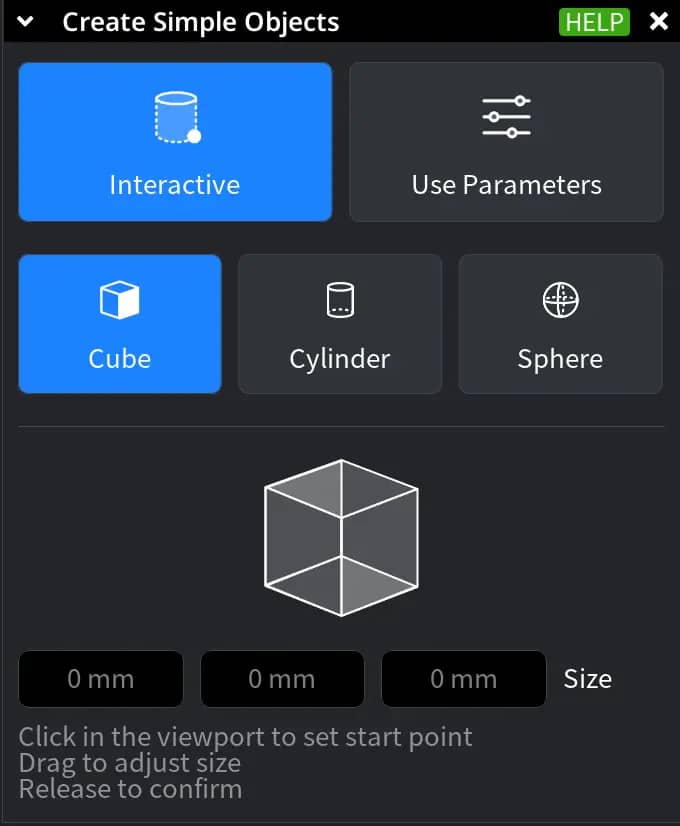 Create Simple Objects Tab