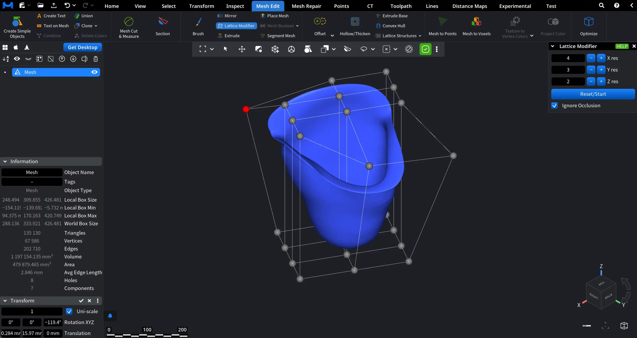 Lattice Modifier in MeshInspector
