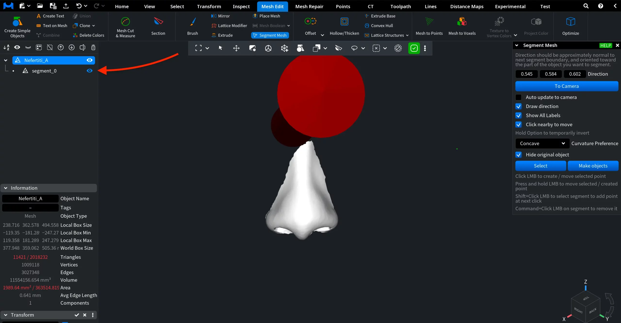 Segment Mesh: Output