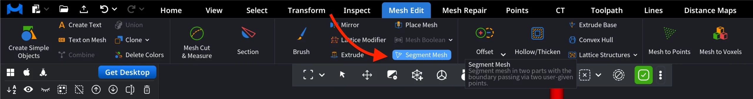 Where to find Segment Mesh