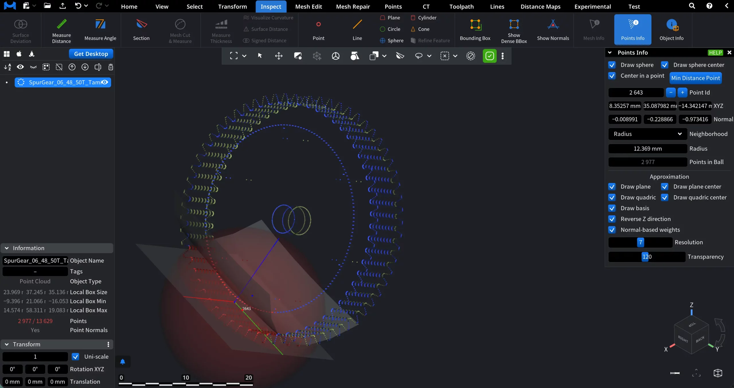 Points Info in MeshInspector 