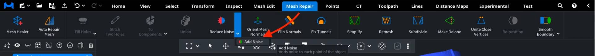 Add Noise in MeshInspector