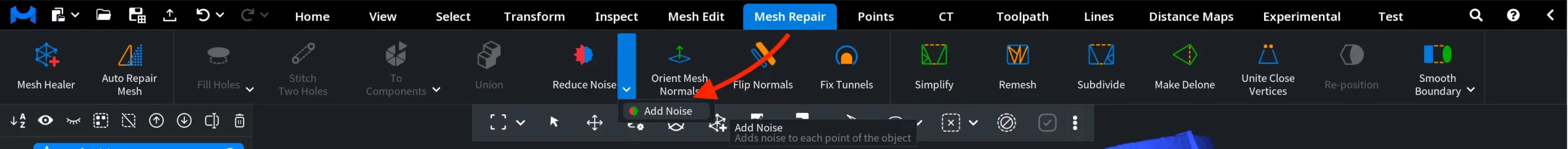 Add Noise in MeshInspector