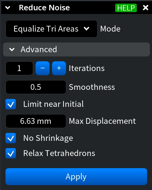 Reduce Noise: Equalize Tri Areas