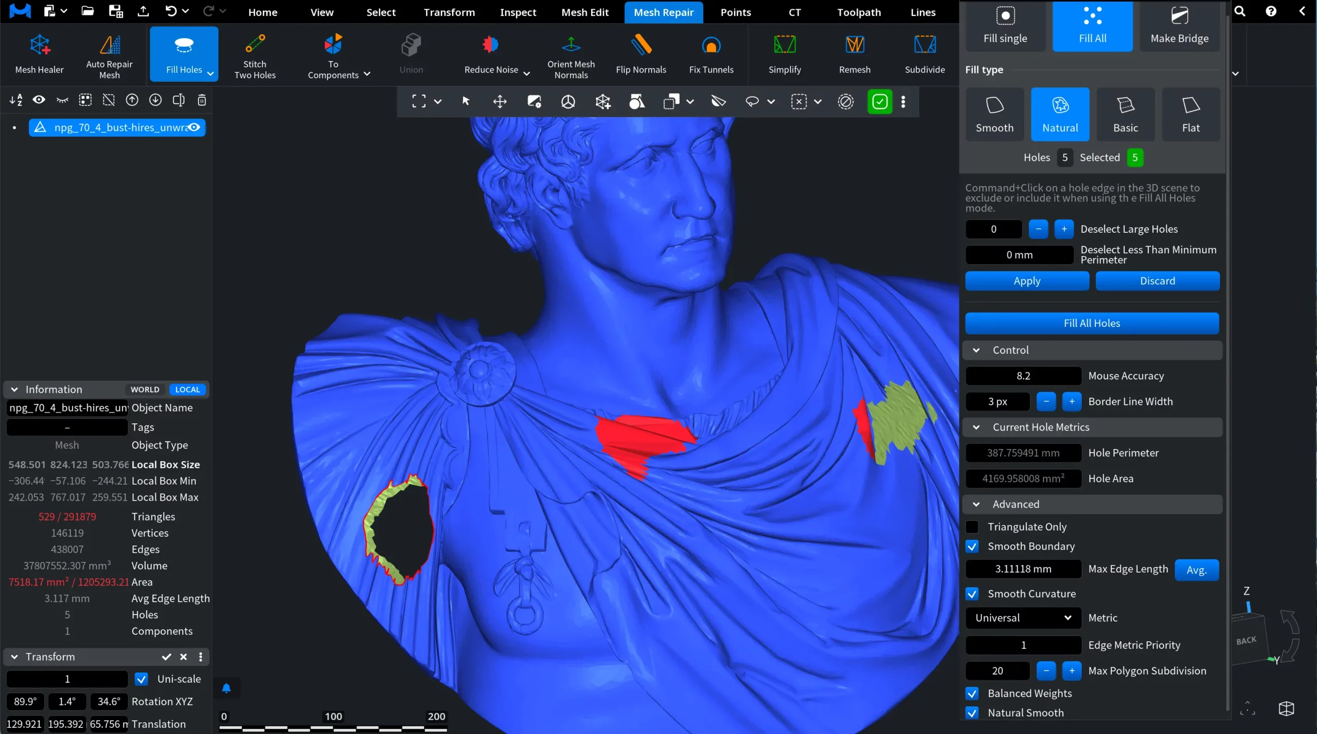 Fill All in Fill Holes