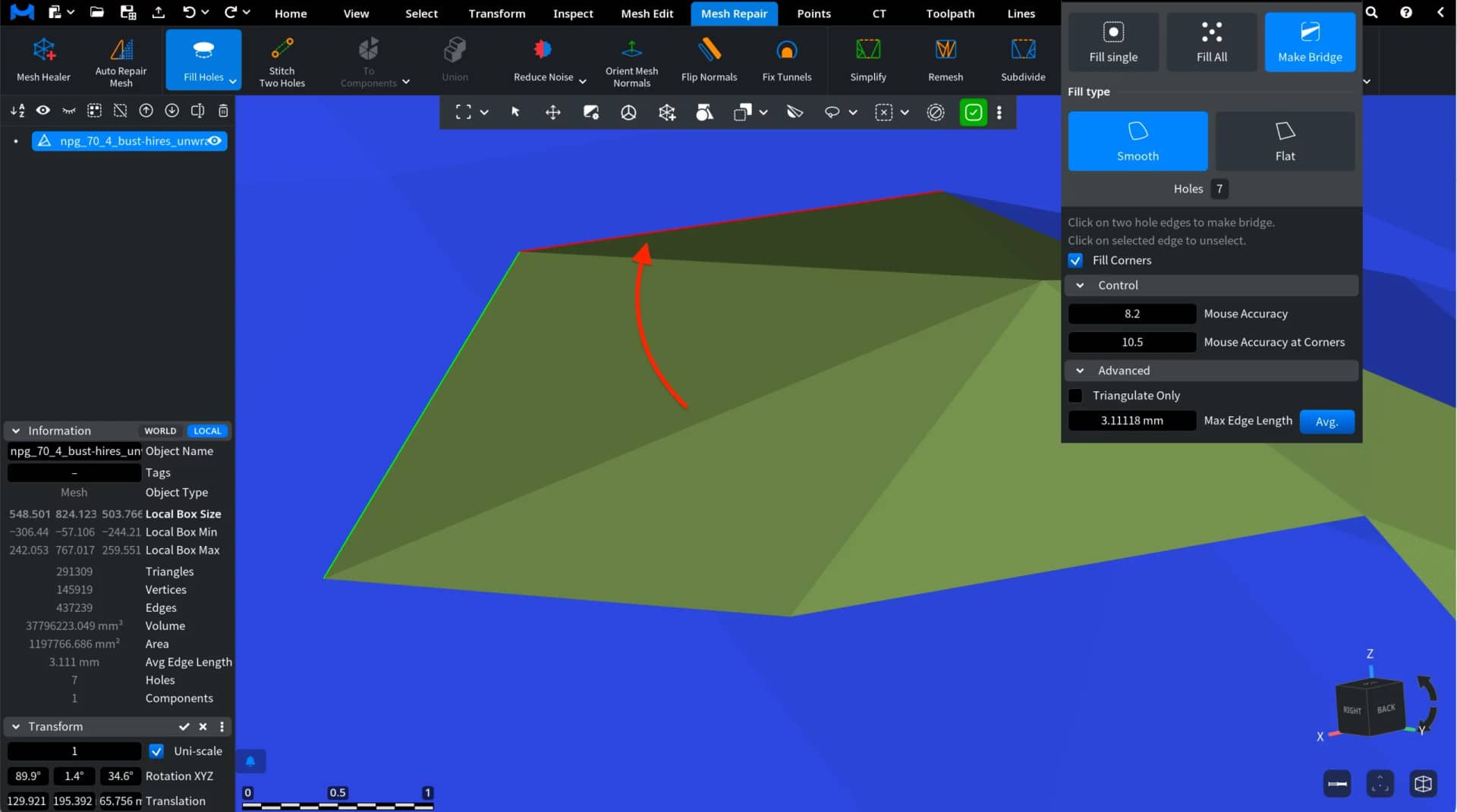 Make Bridge: Second Edge