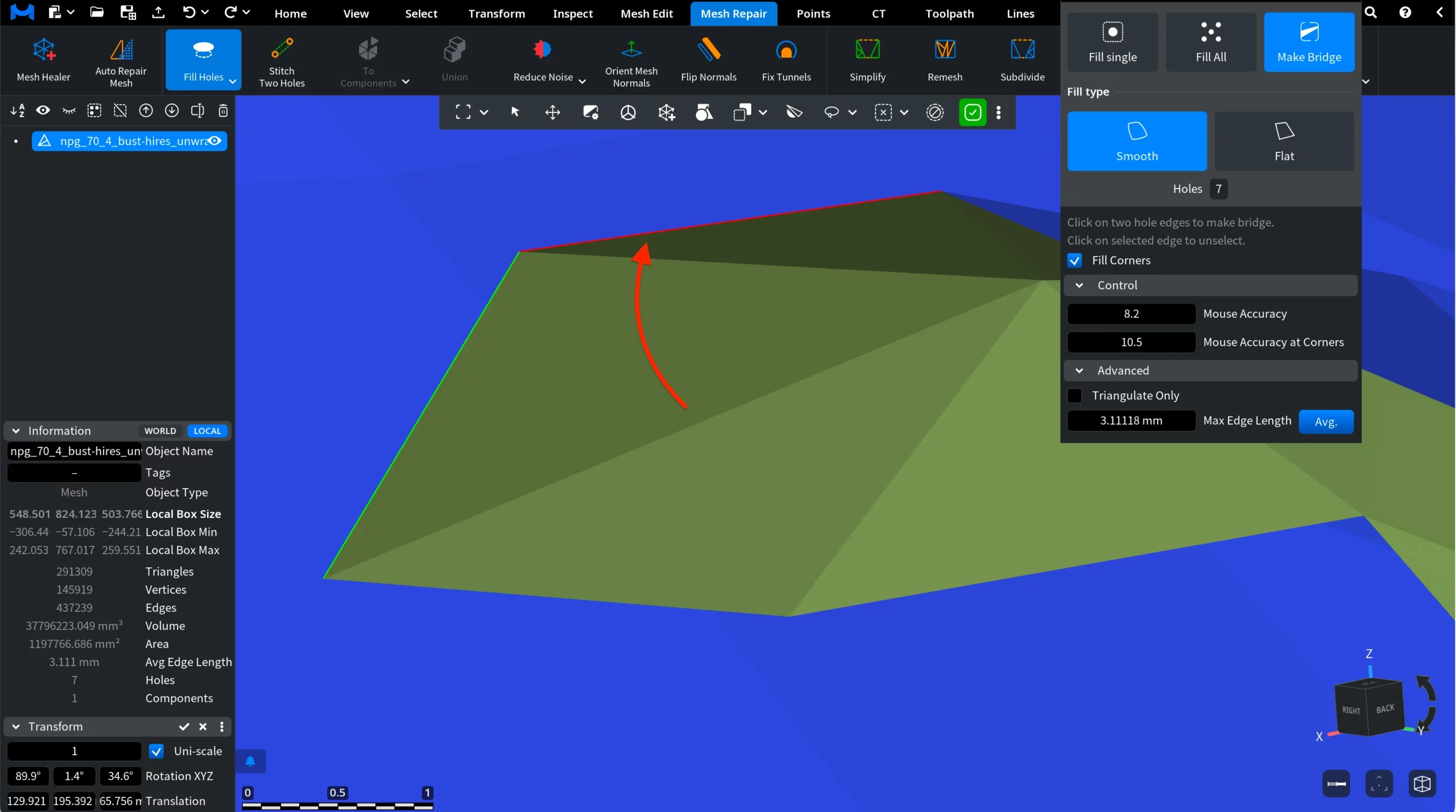 Make Bridge: Second Edge