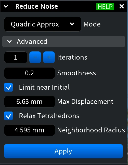 Reduce Noise: Quadric Approx
