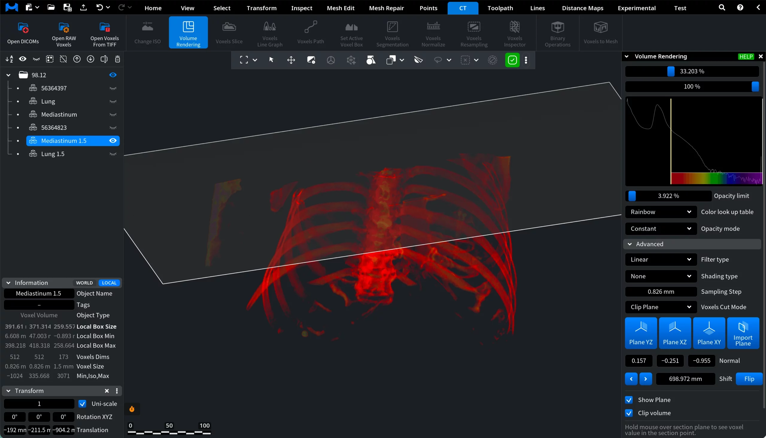 Voxels Cut Mode: Plane