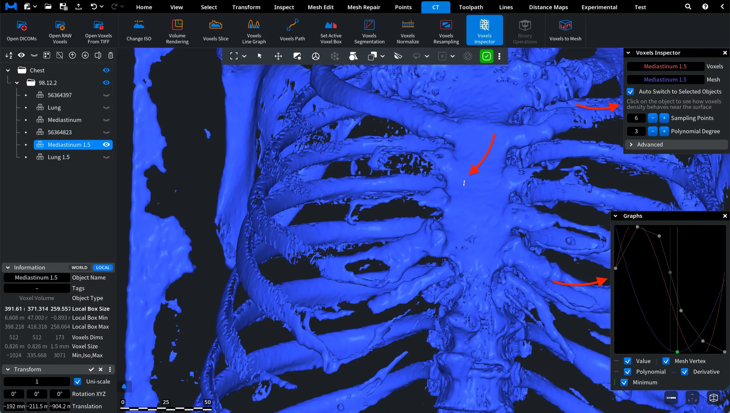 Voxels Inspector: After Clicking 