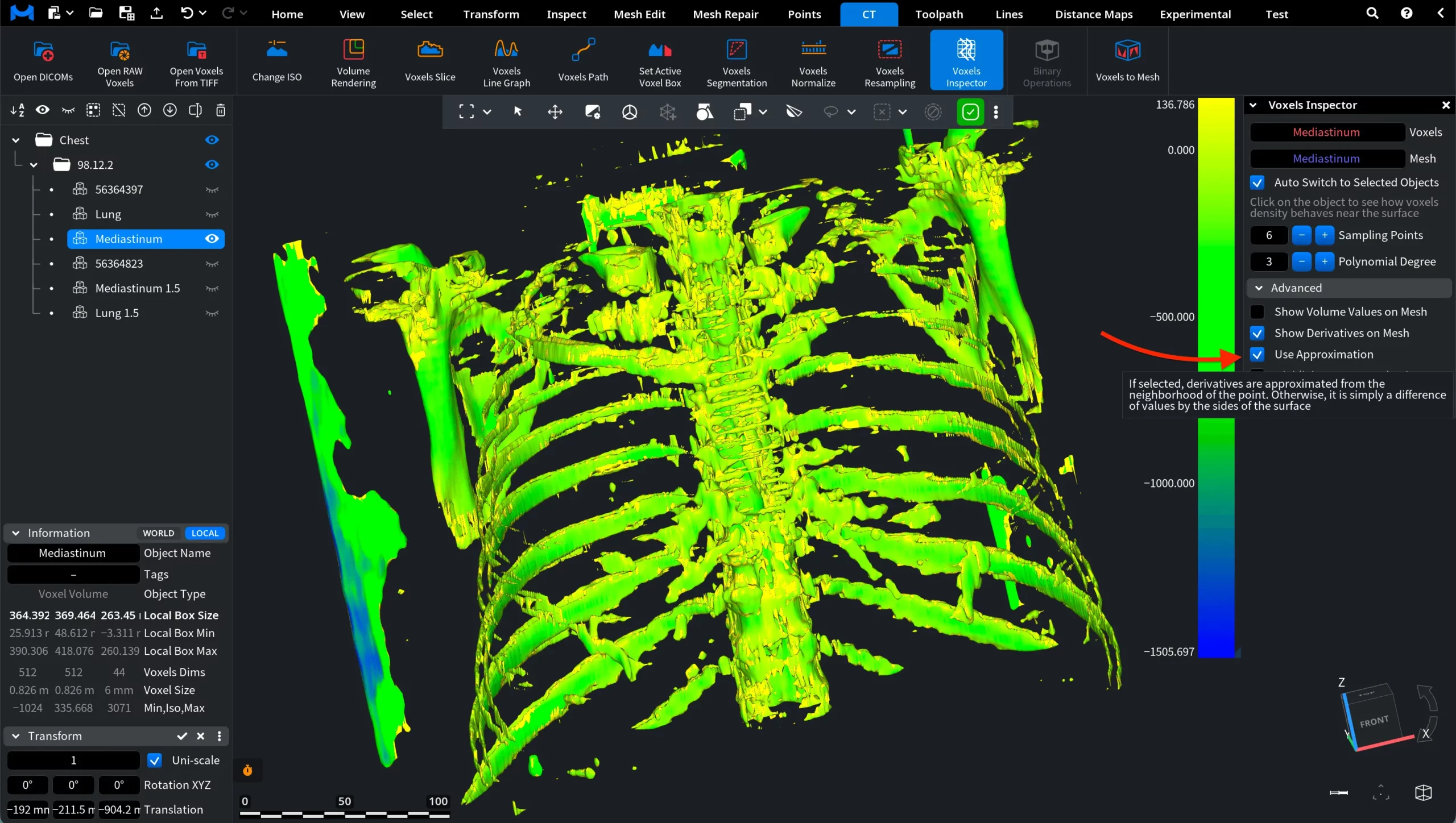 Voxels Inspector: Show Approximation