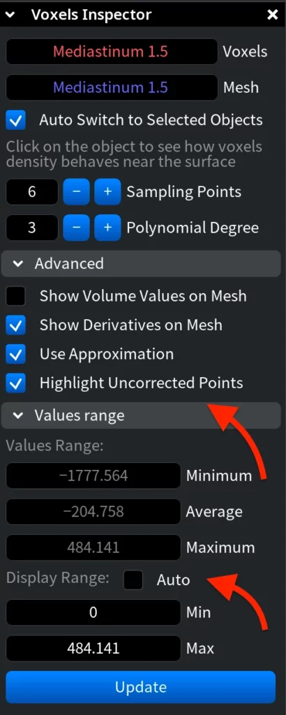 Voxel Inspector: Value Range