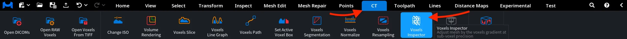 Voxels Inspector: Where to Find