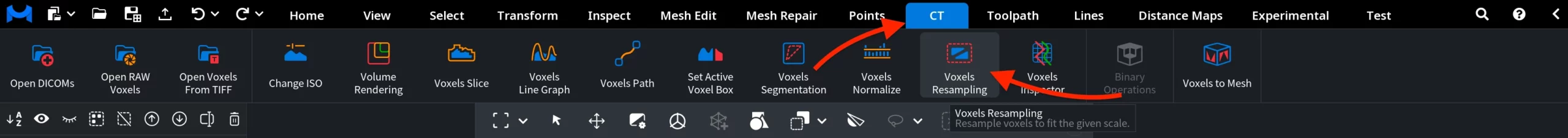 Voxels Resampling: Where to Find