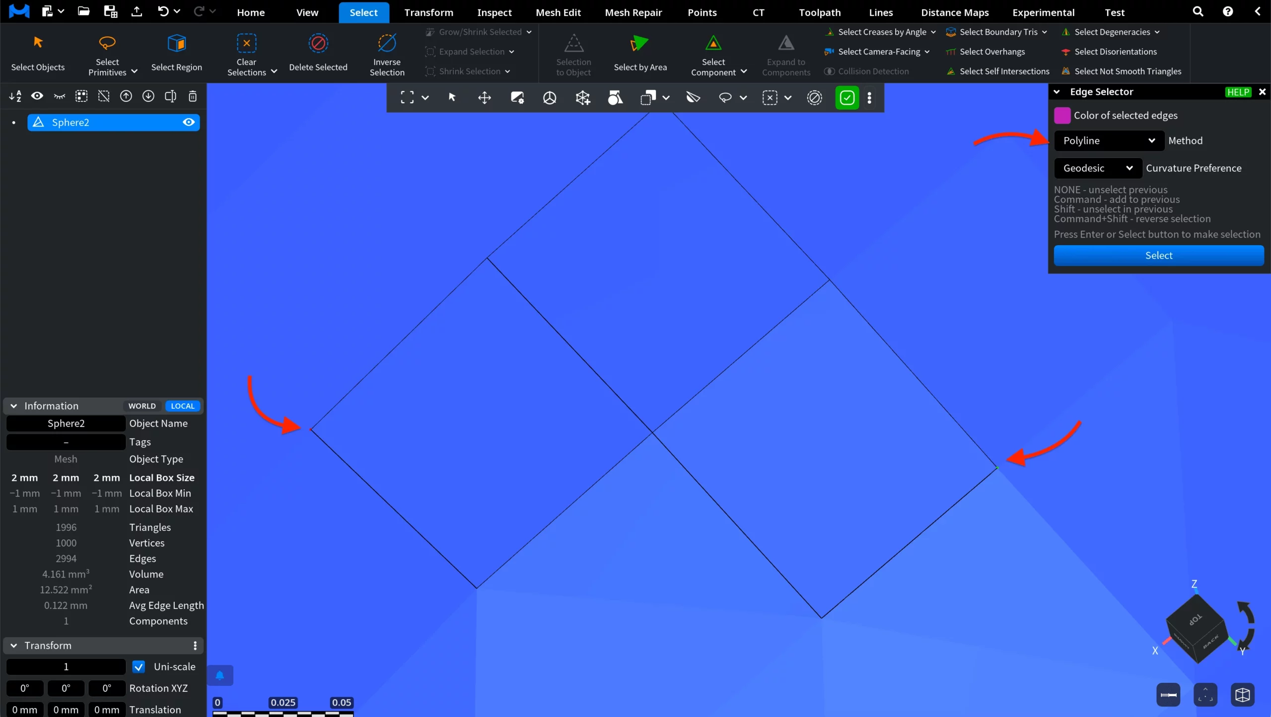 Edge Selector: Polyline