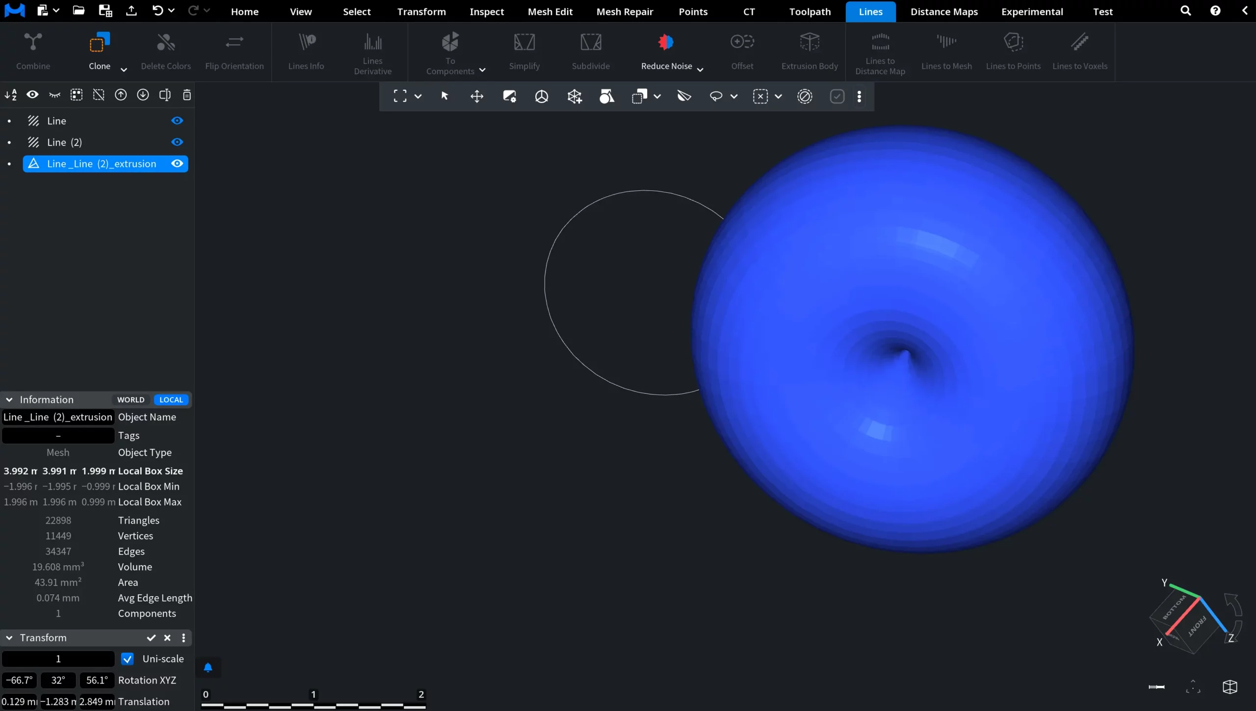 Extrusion Body: Allow Rotation. Result