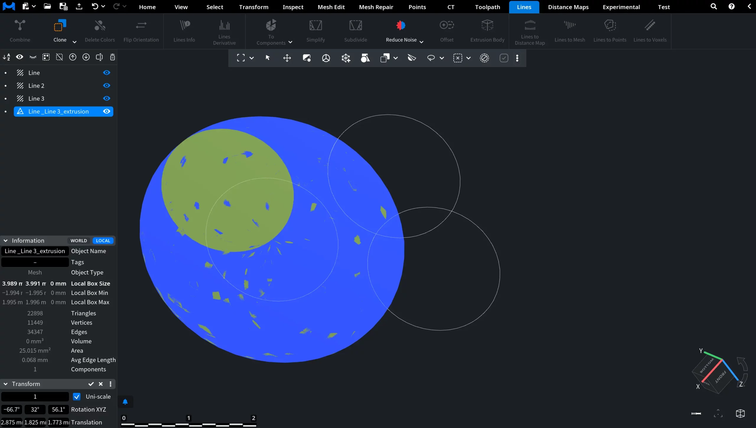 Extrusion Body: Custom Trajectory. Result