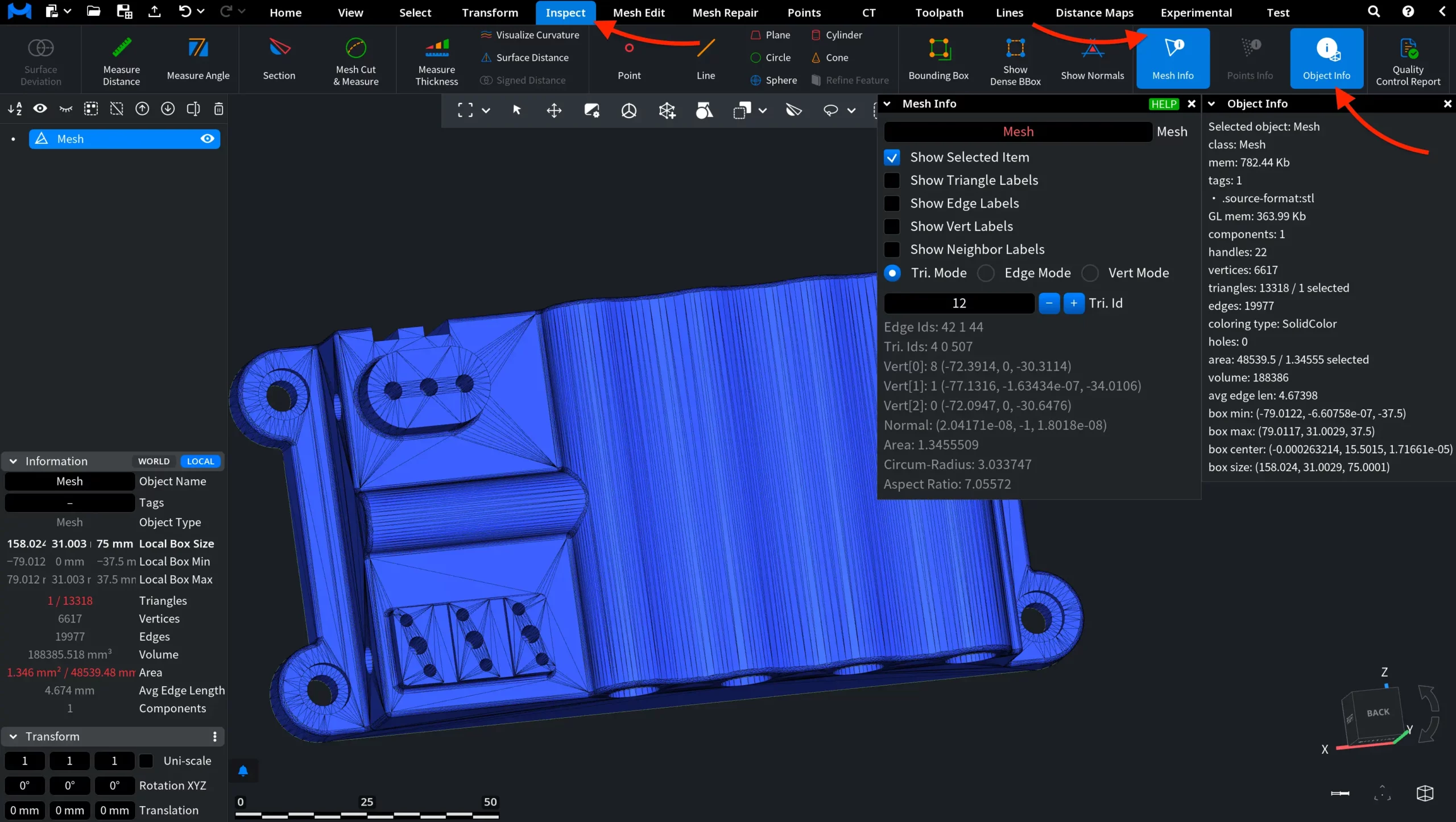 Mesh Info and Object Info