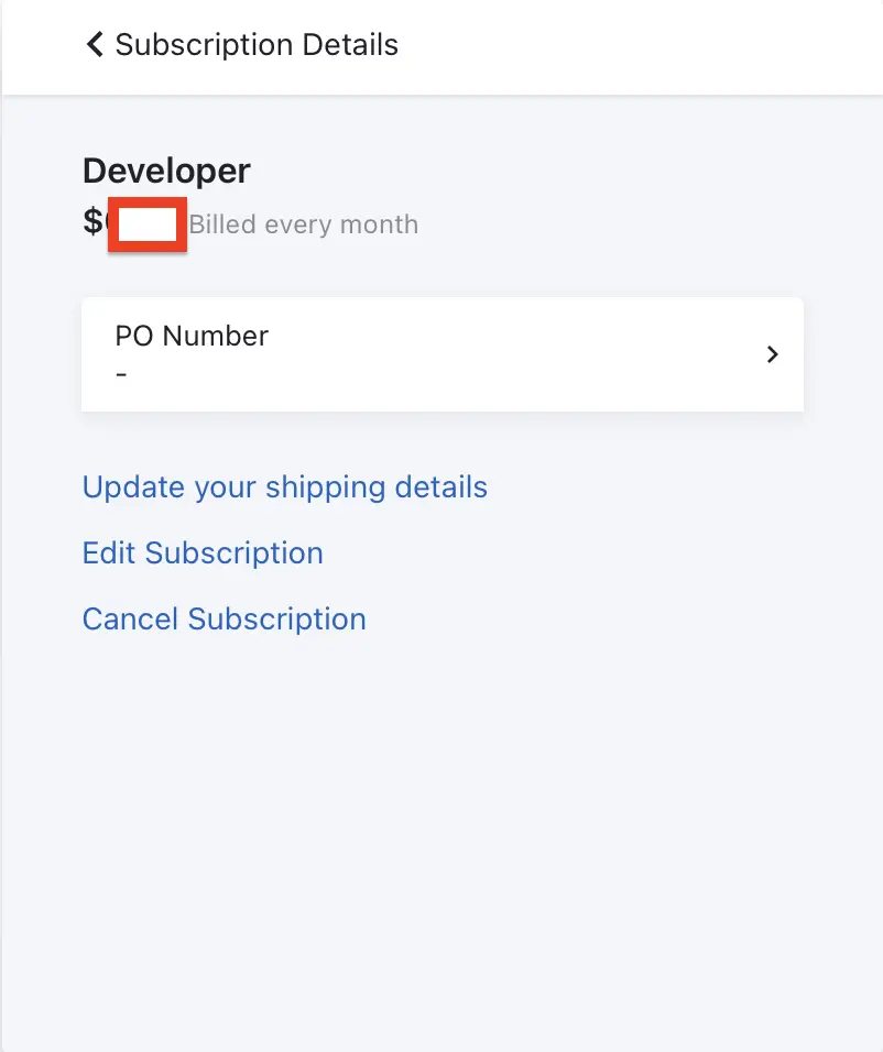 MeshInspector: Subscription Details