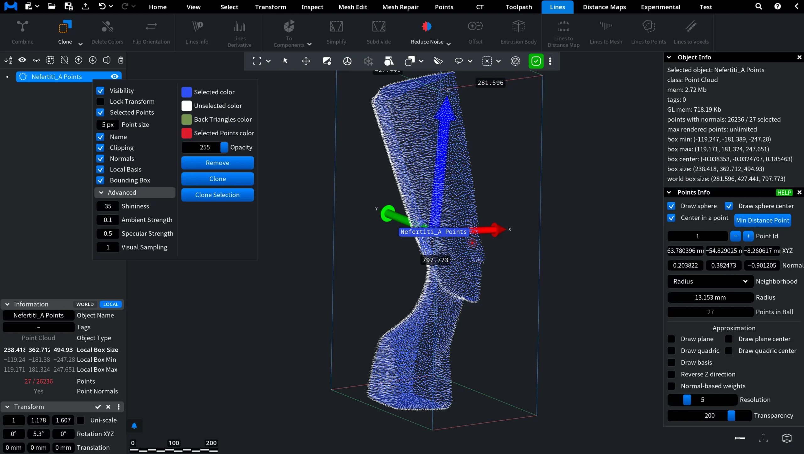 Point Cloud: Right-Clicked