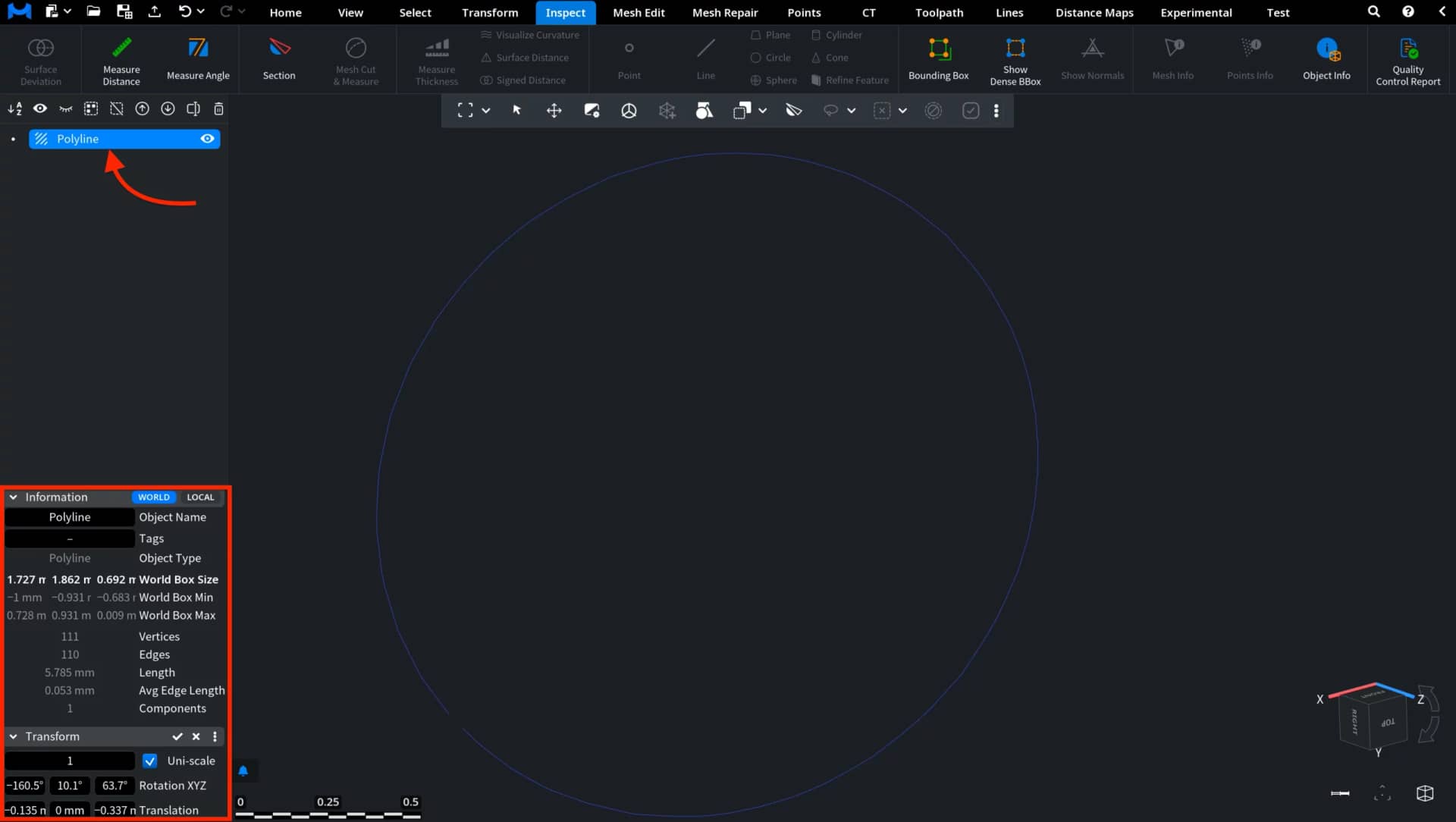 Polylines in MeshInspector: Overview